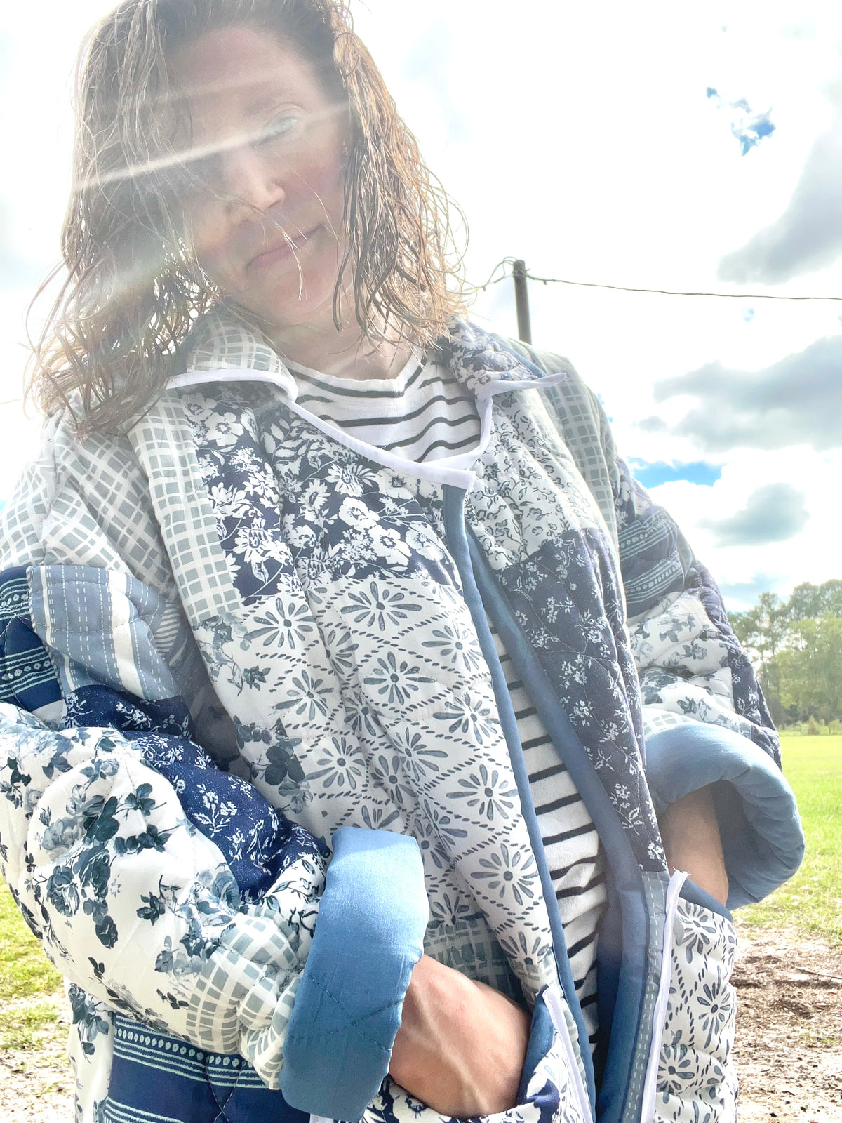 The Blue Belle- Quilt Coat- Large