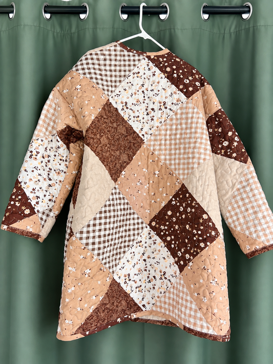 The Mocha- Quilt Coat- Large