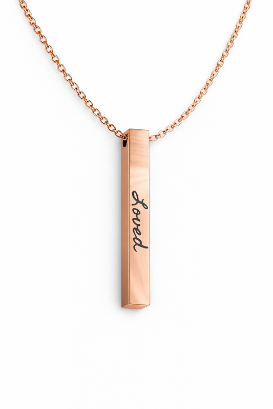 Custom Engraved 4 sided Bar Necklace