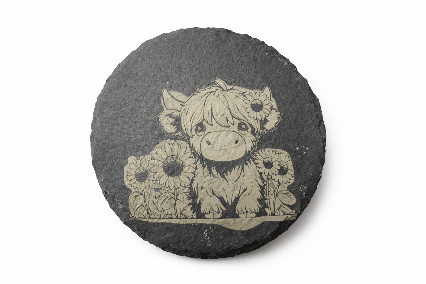 Slate Coasters- Engraved with Your Image