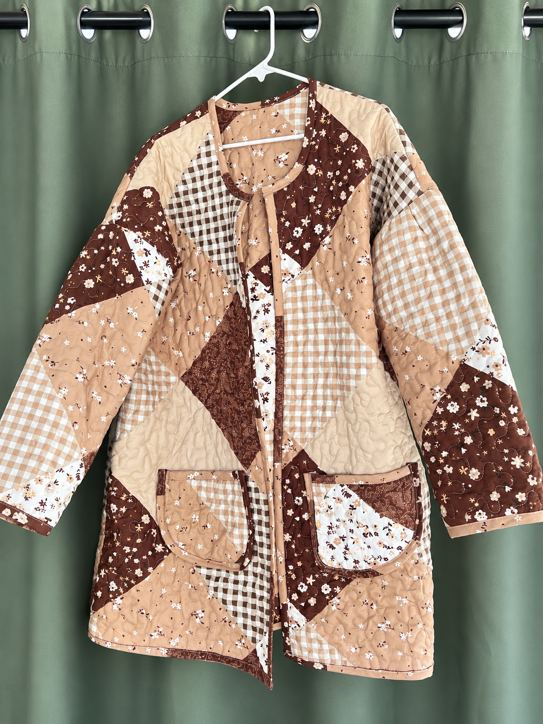 The Mocha- Quilt Coat- Large