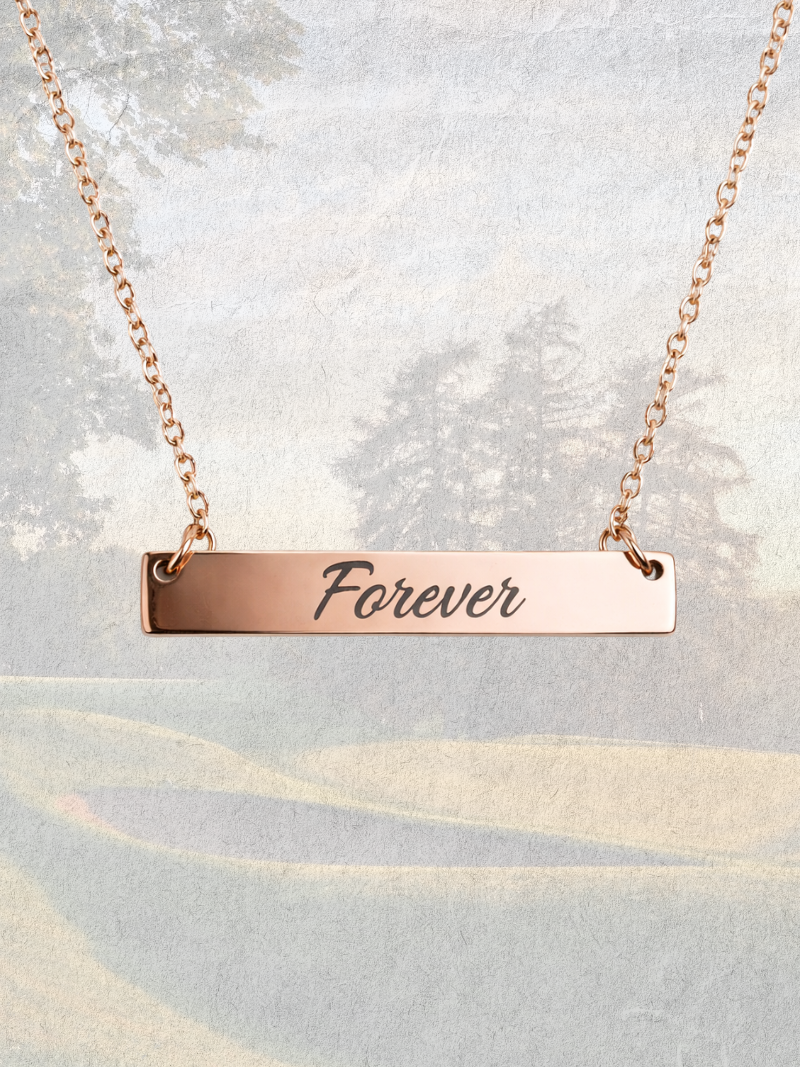 Custom Engraved Flat Bar Necklace