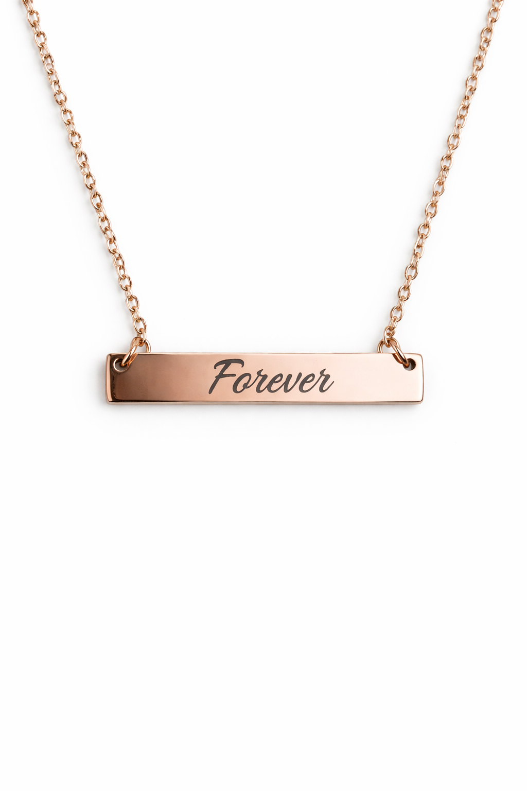 Custom Engraved Flat Bar Necklace