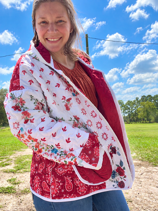 The Berry- Quilt Coat- Medium
