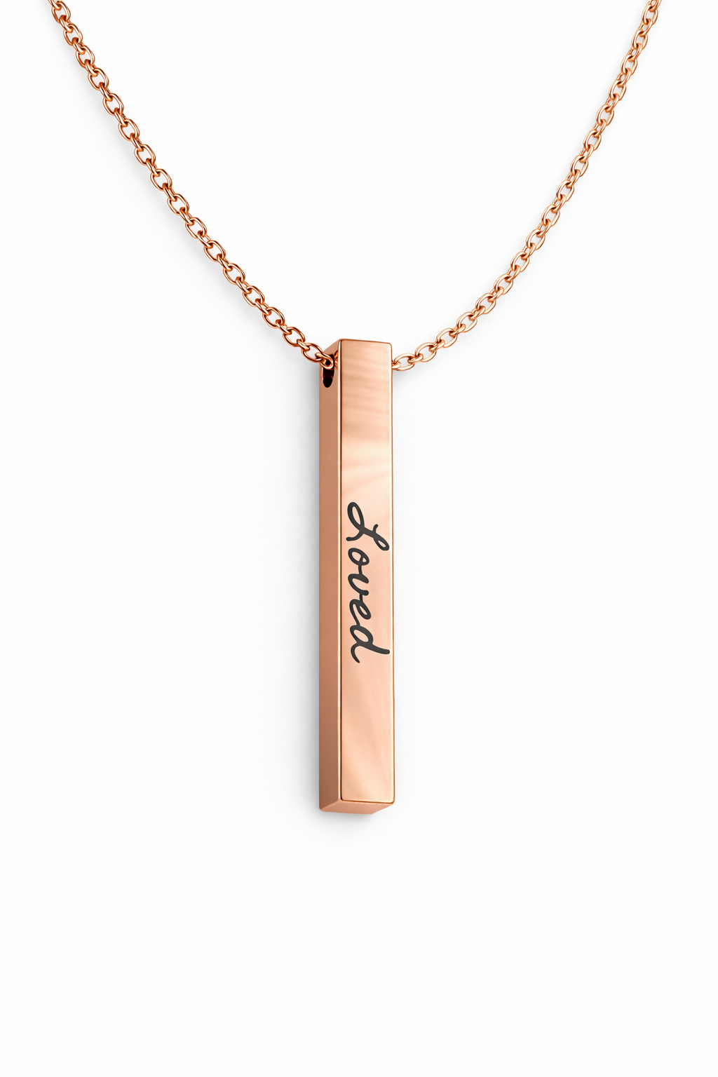 Custom Engraved 4 sided Bar Necklace
