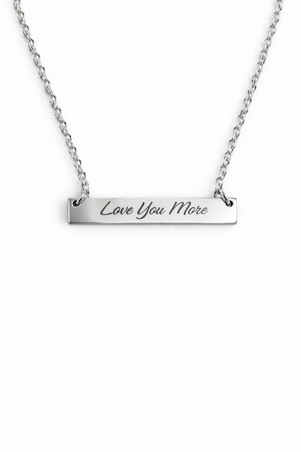 Custom Engraved Flat Bar Necklace
