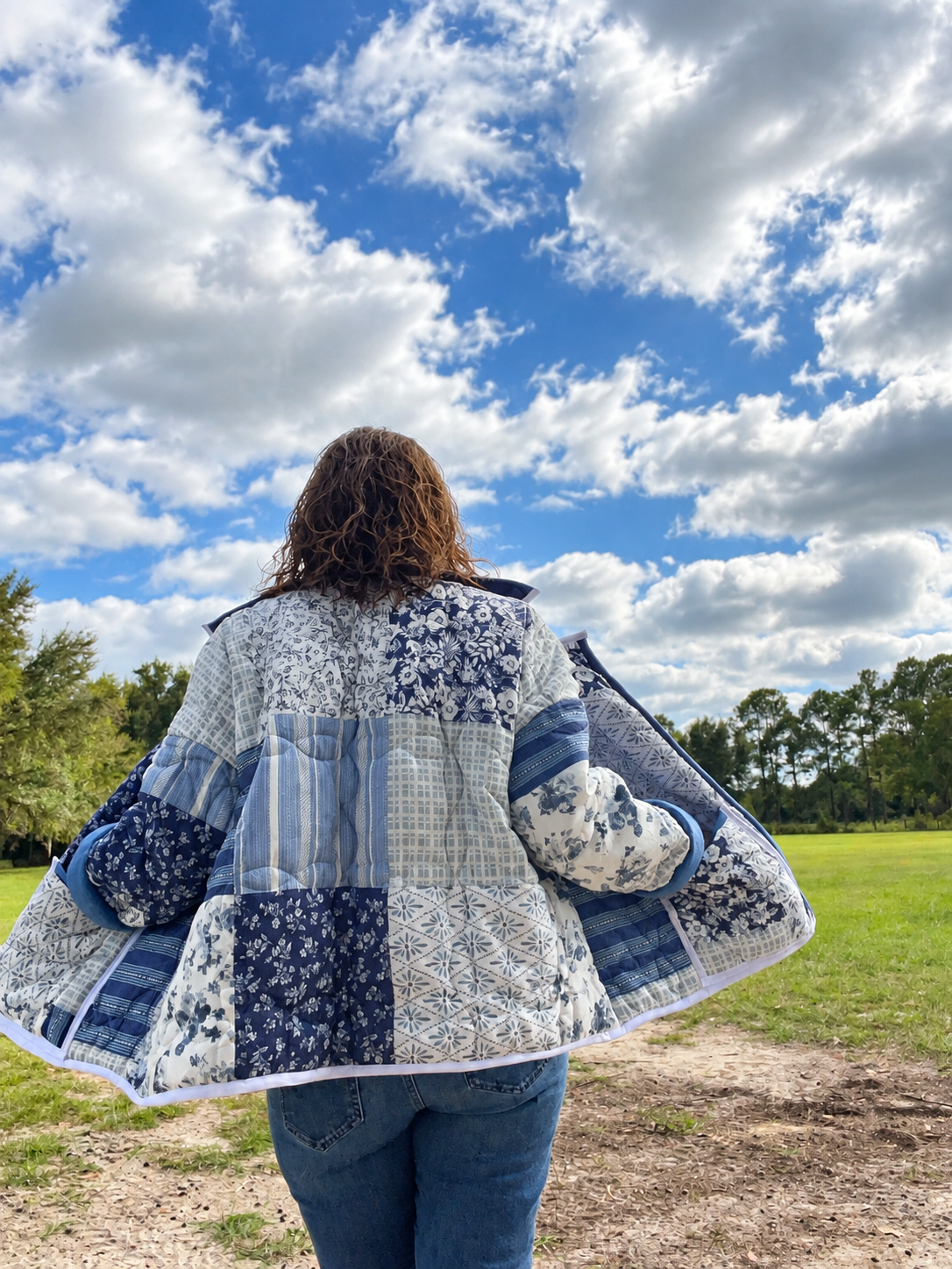 The Blue Belle- Quilt Coat- Large
