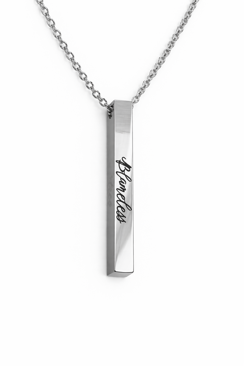 Custom Engraved 4 sided Bar Necklace