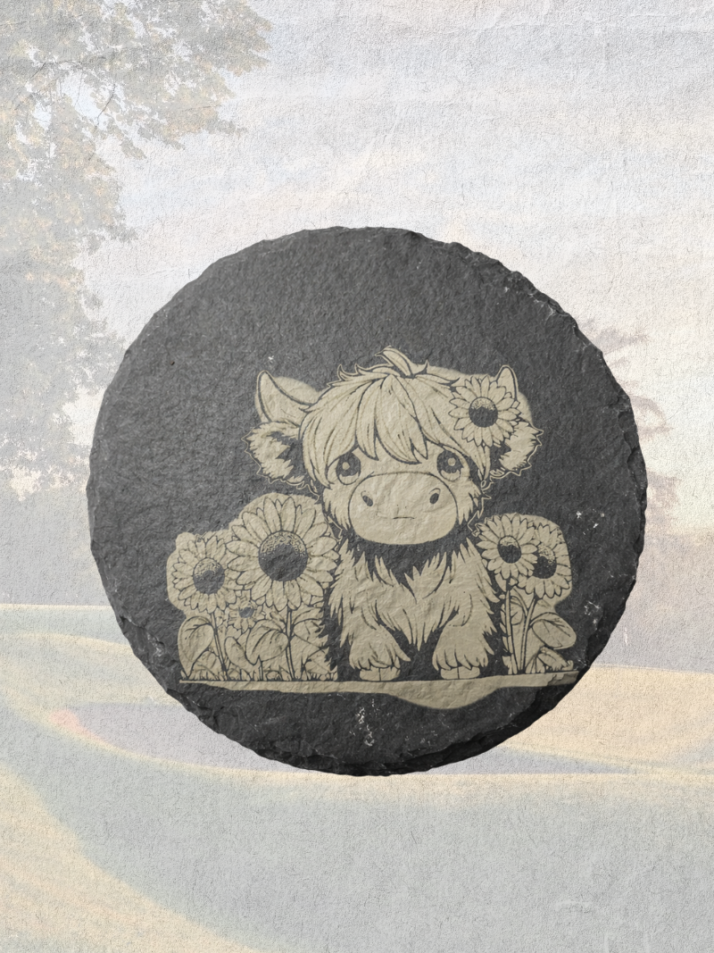 Slate Coasters- Engraved with Your Image