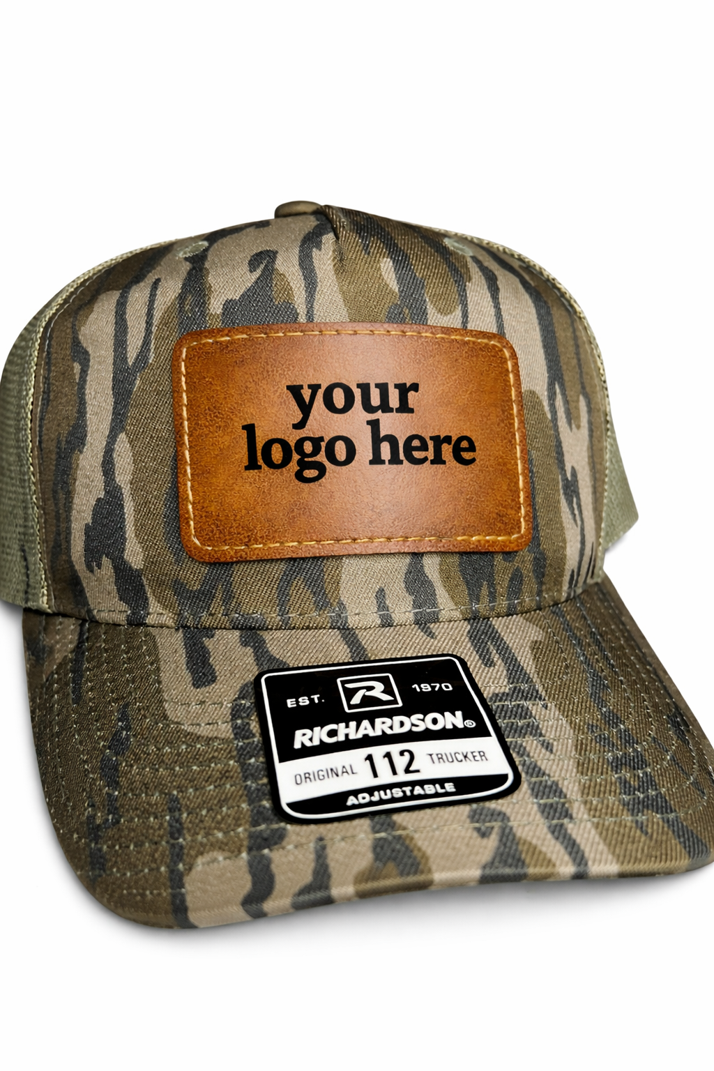 Richardson 112 Premium Trucker Hat, Snapback Cap with Personal Patch Engraving